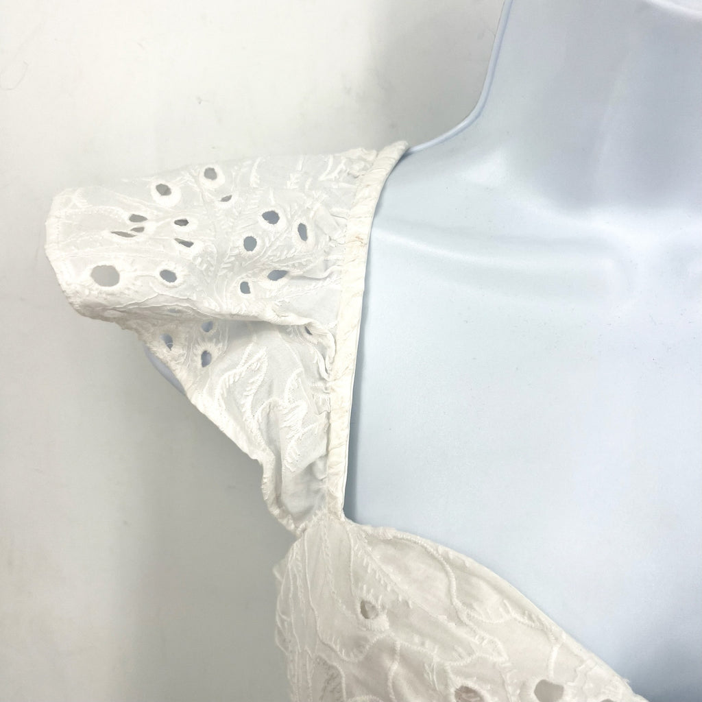 LILLY PULITZER Lantana Eyelet Midi Dress Size 10 Resort White Flutter Sleeve NWT