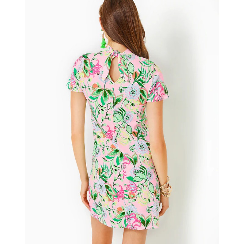 LILLY PULITZER Halle Short Sleeve Dress Medium Via Amore Spritzer Tropical NWOT