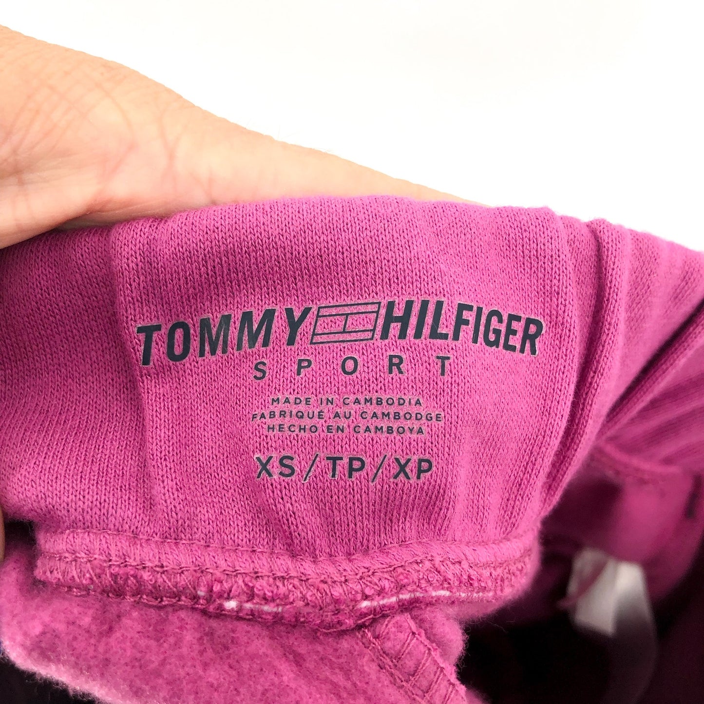 TOMMY HILFIGER Womens Sweatpants Joggers XS Pink Dahlia French Terry NWT