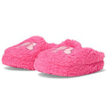 Barbie Toddler Girls Ground Up Spa Slippers US 5-6 Small Pink Faux Fur NIB