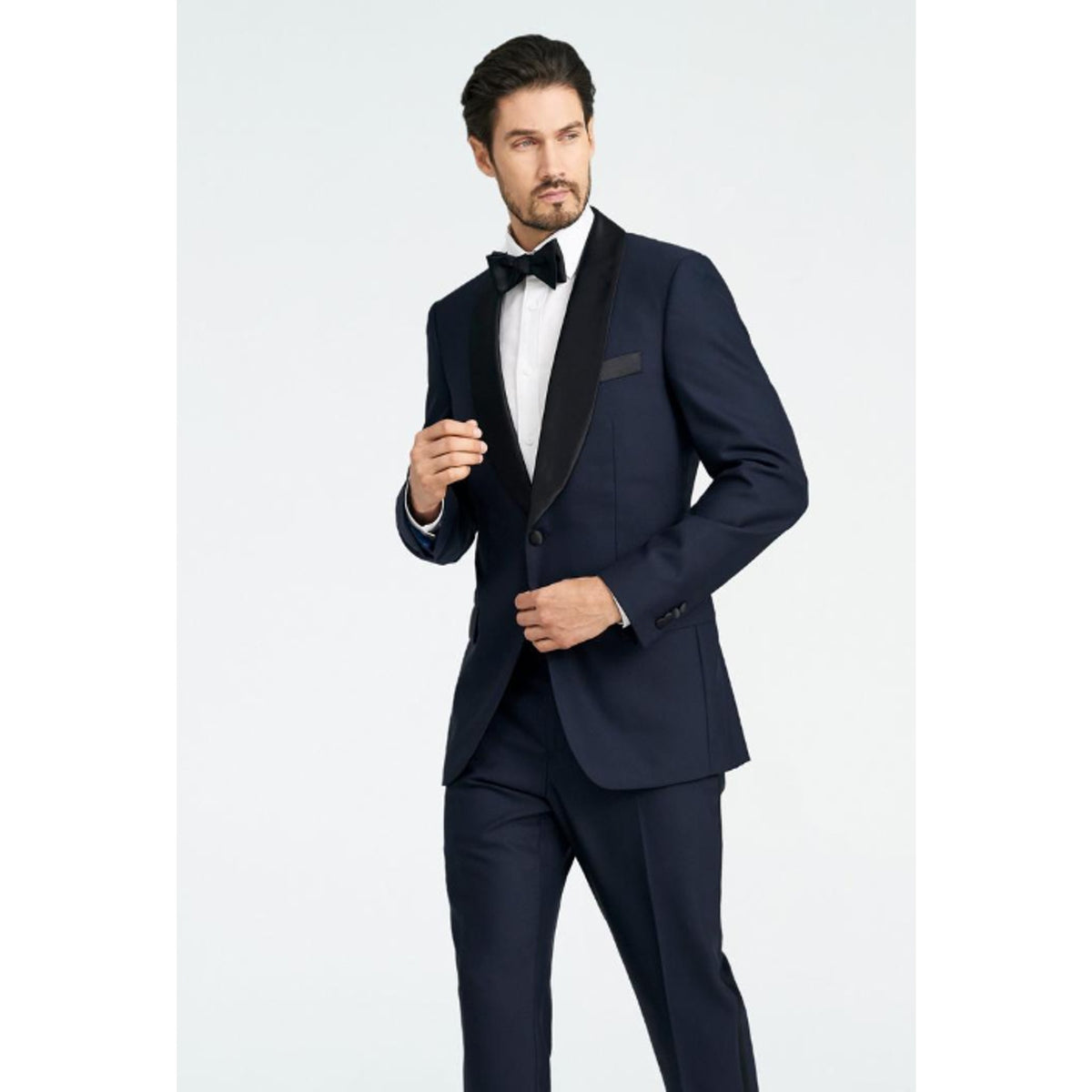 INDOCHINO Men Newbury Tuxedo Jacket 46R Black Satin Trim Shawl Lapel Blazer NWOT