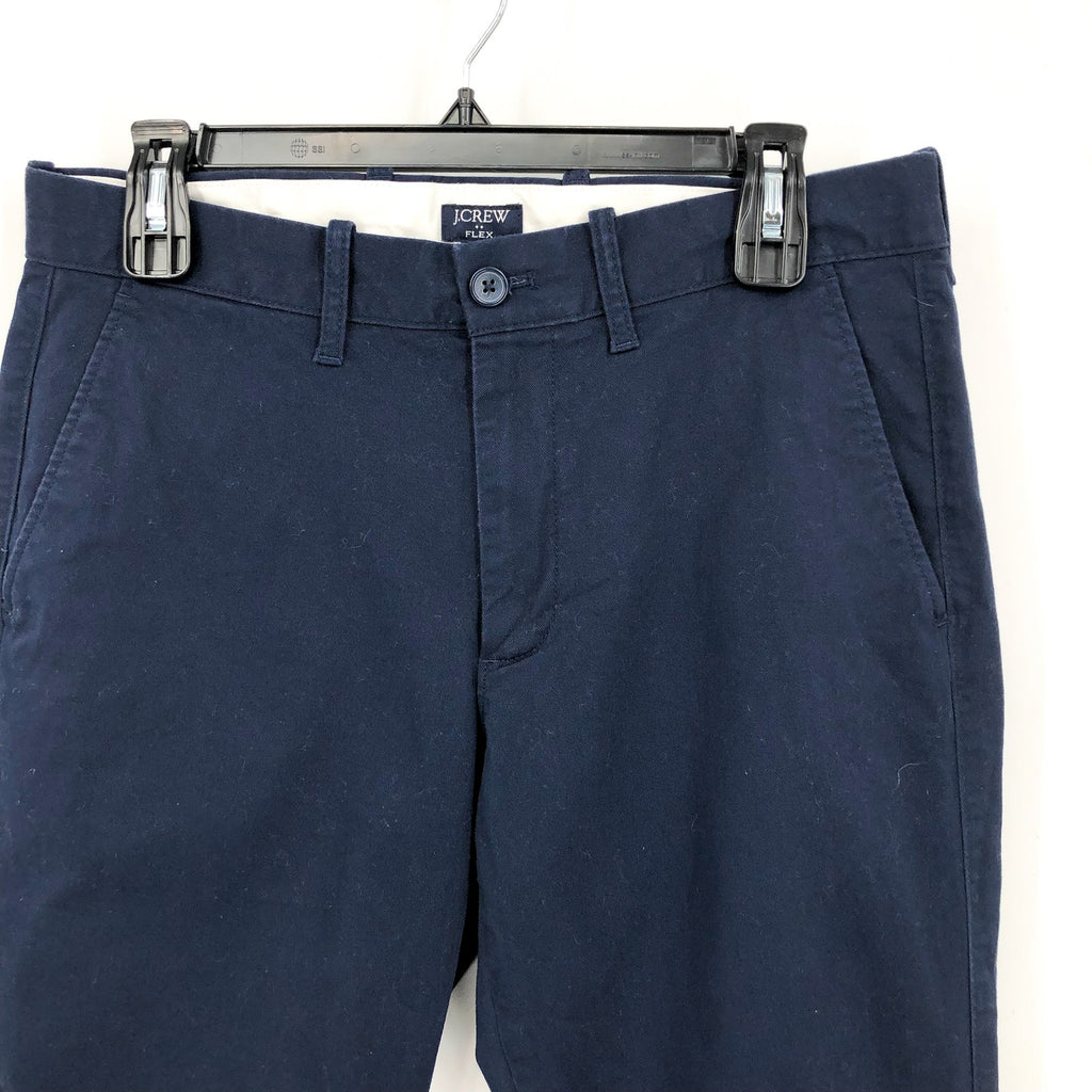 J.CREW Mens Straight-Fit Flex Chino Pants 31x30 Navy Blue Flat Front H3186 NWOT