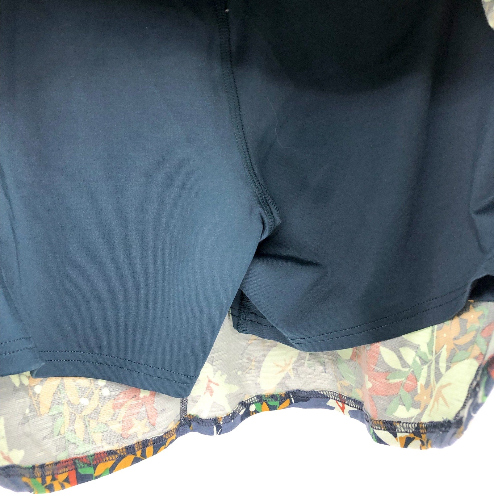 Toad & Co Womens Seleena Skort Medium Midnight Blue Floral Built in Short NWT