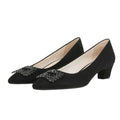LifeStride Womens Minx Bling Pumps Size 8 Wide EU 38.5 Black Microfiber NWOB