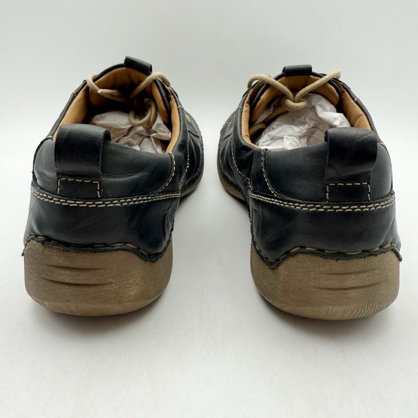 JOSEF SEIBEL Womens Fergey 56 Sneaker EU 41 US 10-10.5 Black Leather Lace Up NIB