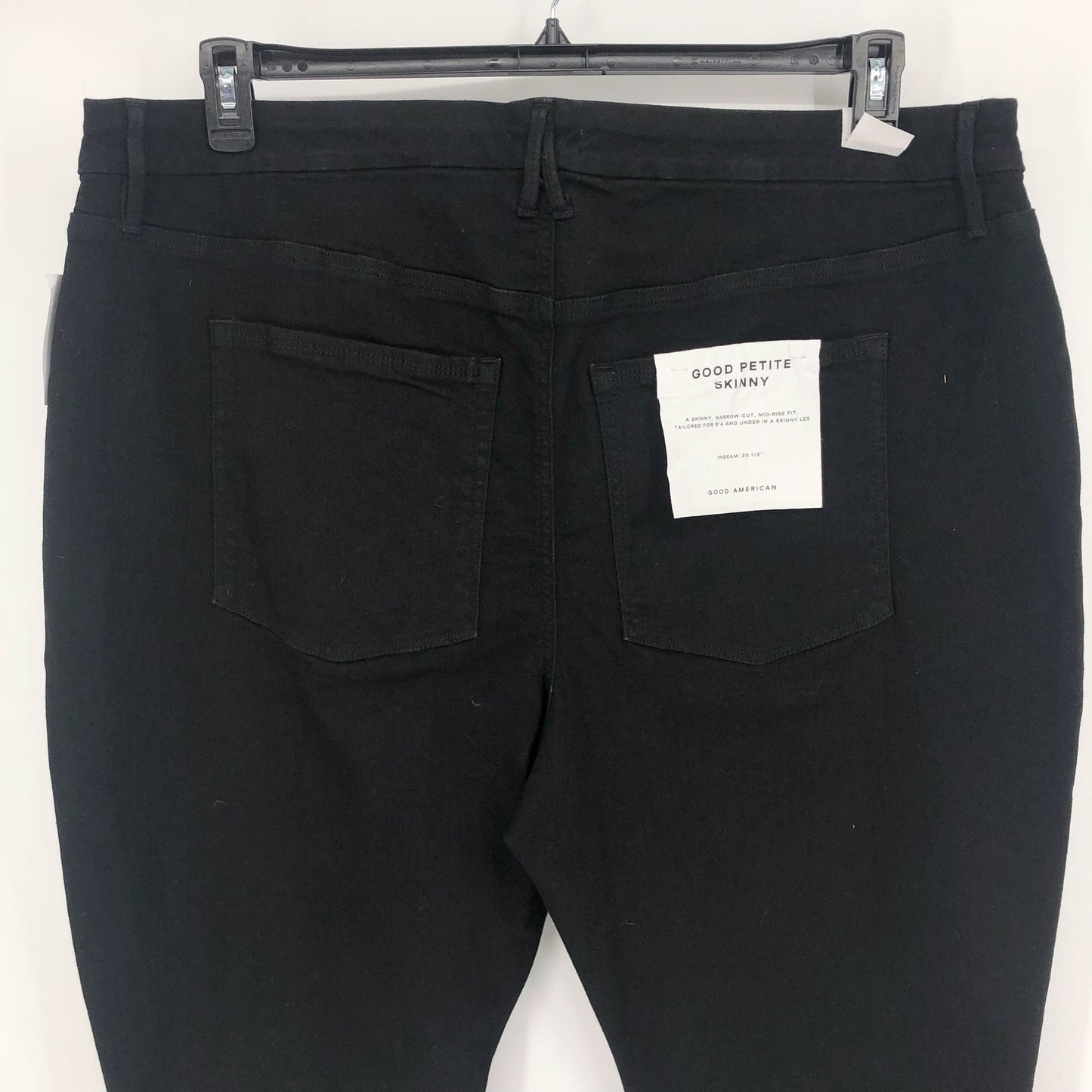 GOOD AMERICAN Always Fits Good Skinny Jeans 28-32 PETITE Black Mid Rise NWT