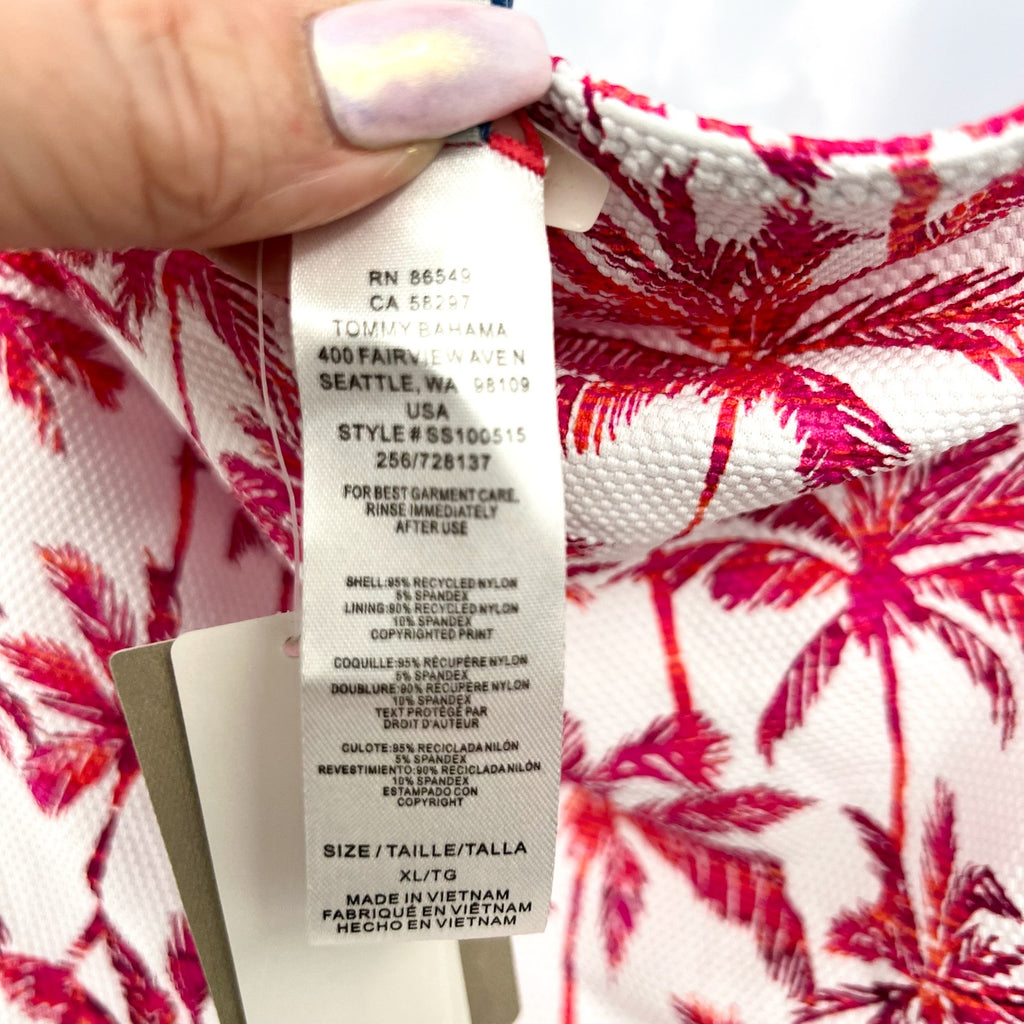 TOMMY BAHAMA Island Cays Halter Tankini XL Pink Maui Pointelle Reversible NWT