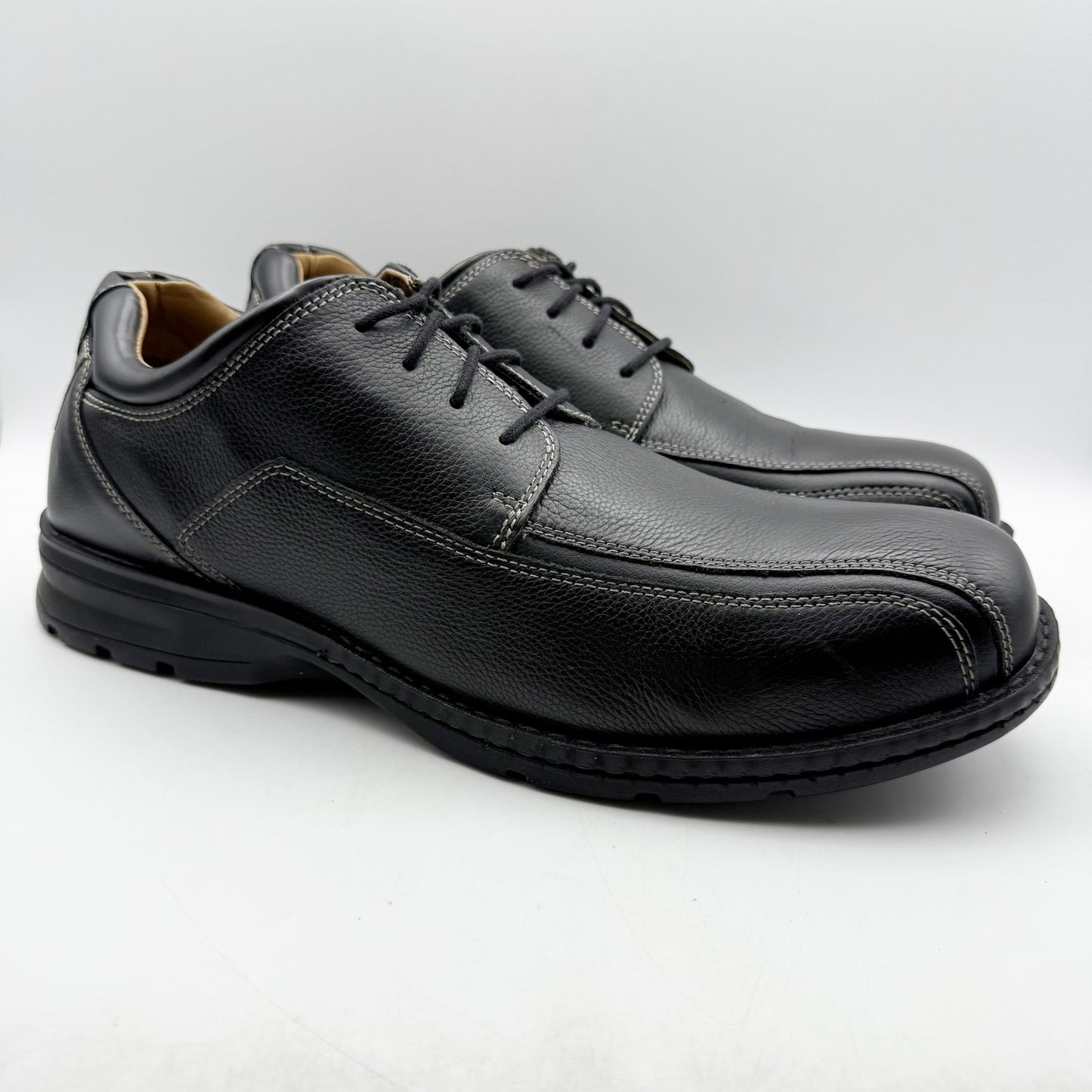 Dockers Mens Trustee Casual Oxford Shoe US 15 Wide EU 48 Black Leather NWOB
