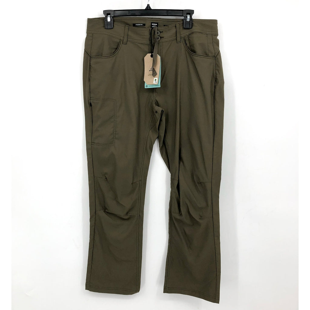 PRANA Women's Halle Straight Pants II Size 14 Reg Slate Green NWT