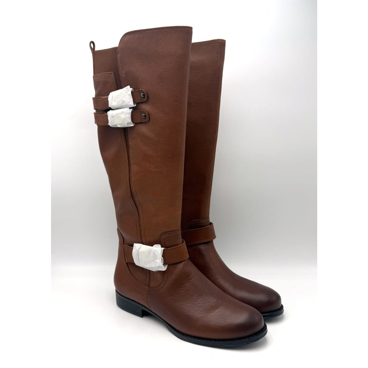 Naturalizer Womens Jessie Knee High Riding Boots Size 7 EU 37 Cinnamon Brown NIB