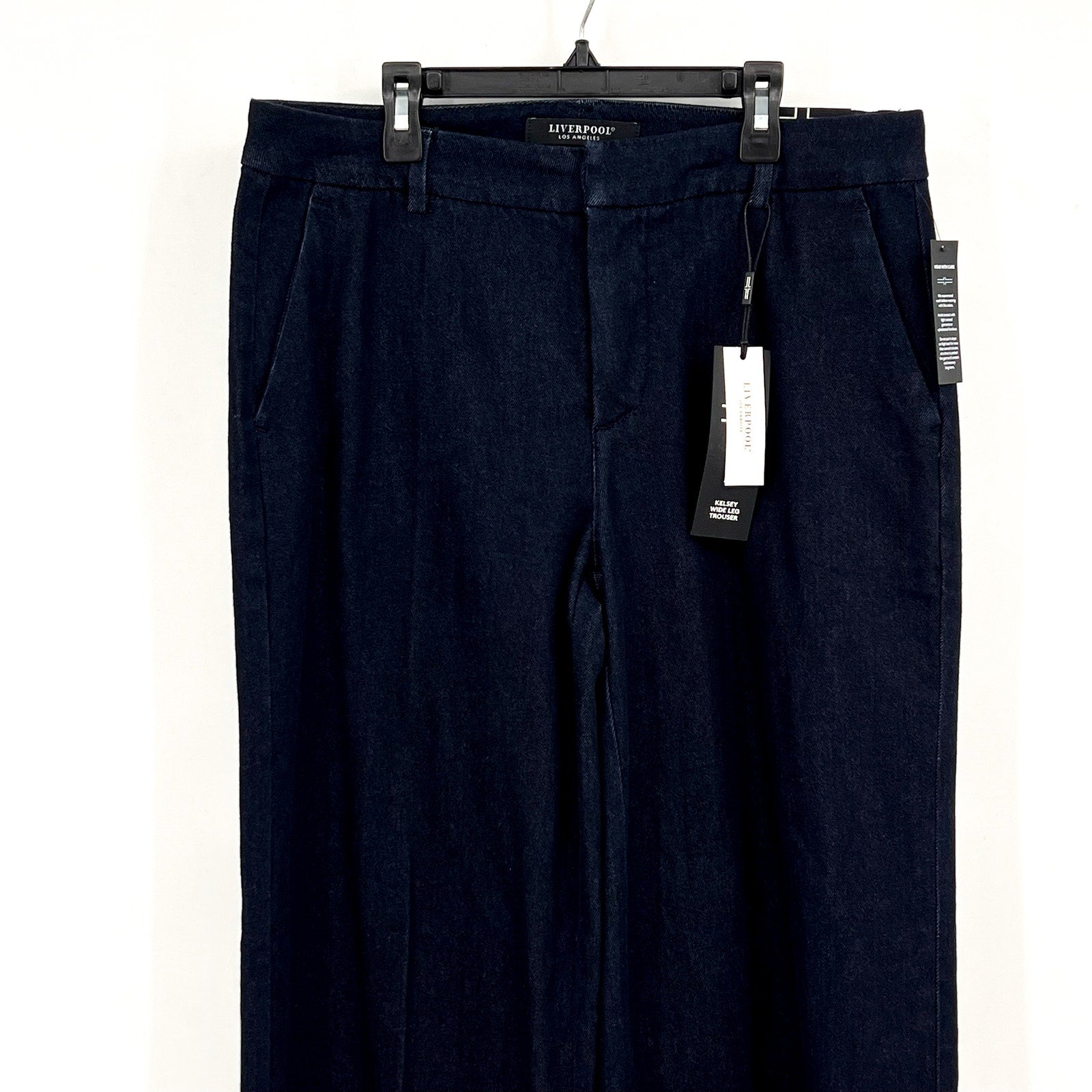 LIVERPOOL Womens Kelsey Wide Leg Denim Trousers US 10 Size 30 Blue Indigo NWT