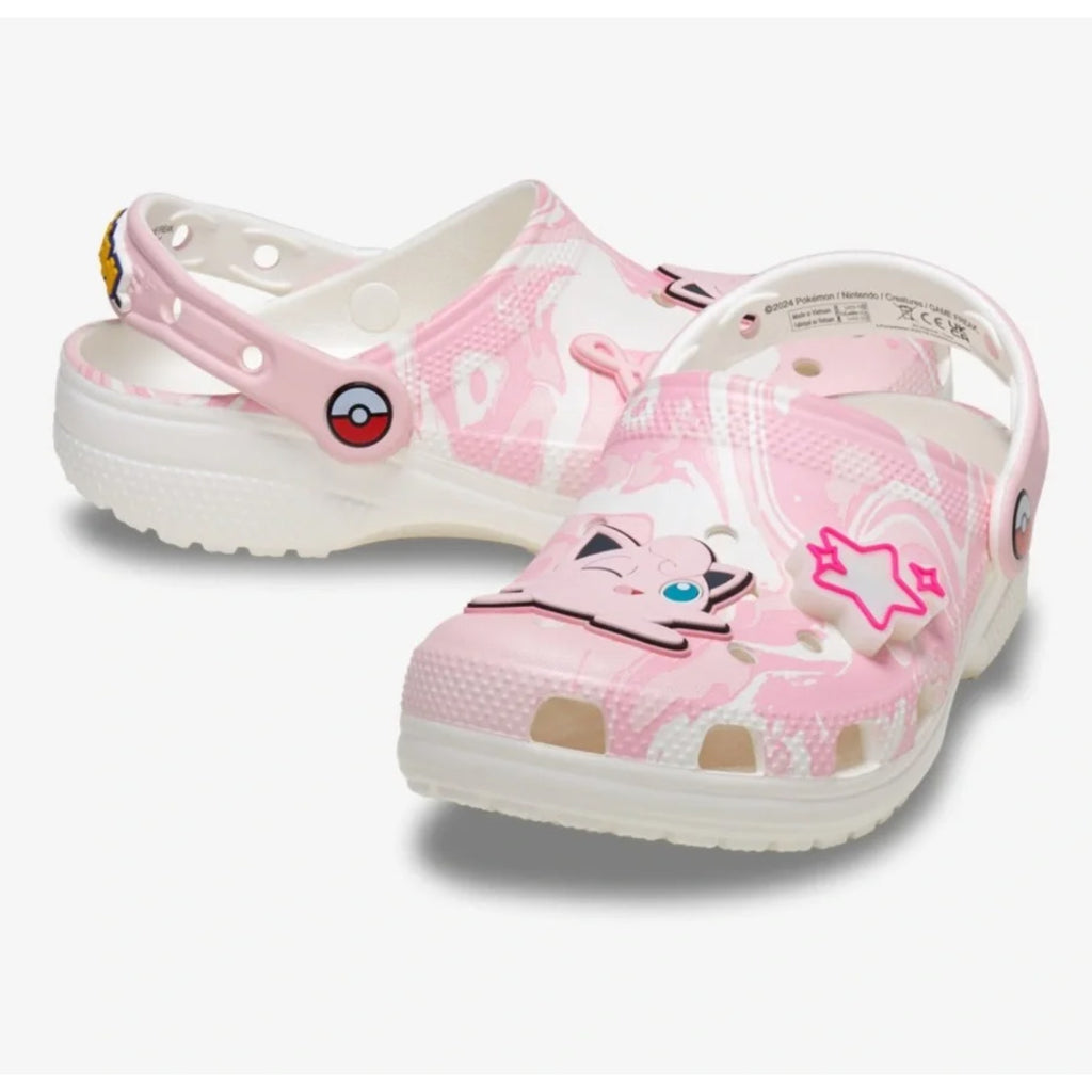 Crocs Classic Pokemon Jigglypuff Clogs Mens 11 EU 45-46 Pink White NIB