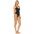 L*SPACE Women's Kendall Classic One Piece Swimsuit Large Black Open Back NWT