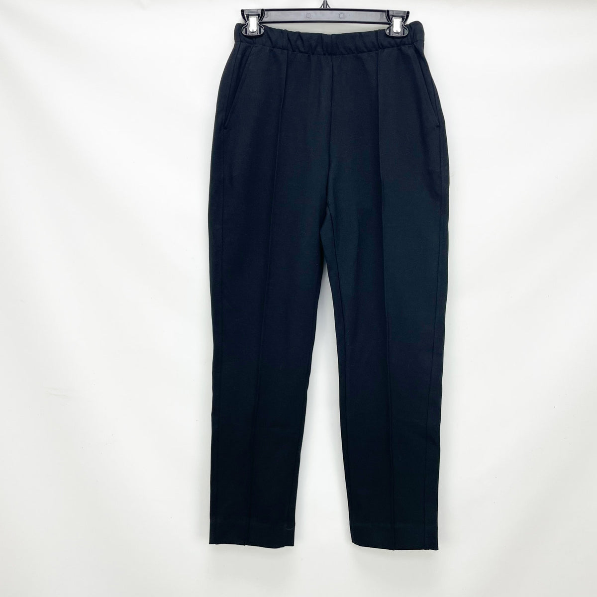 Everlane Womens The Dream Pant Small Black Knit Pull On Taper Slim Fit Ankle NWT
