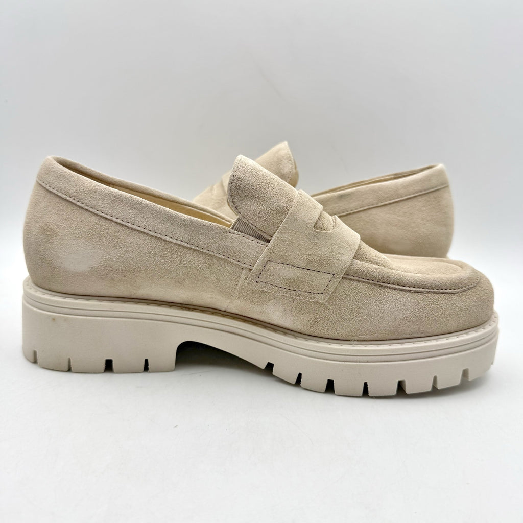 Gabor Womens 22.453 Platform Loafers UK 4 US 6.5 Beige Suede NWOB