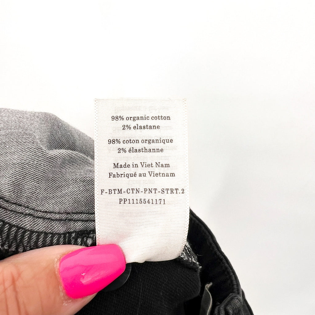 EVERLANE Women's The Organic Straight-Leg Pants Size 6 Black Utility Pockets NWT