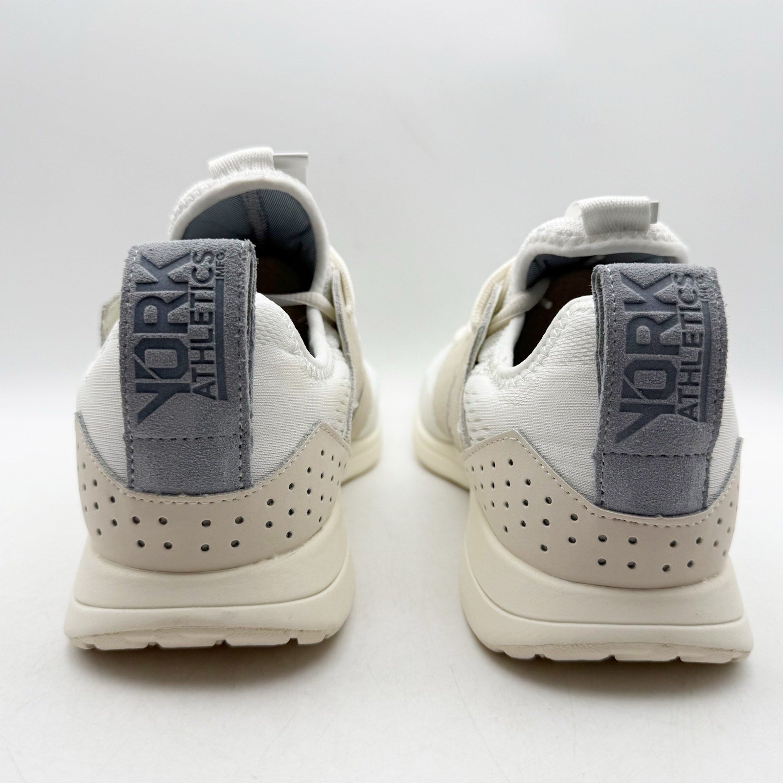 York Athletics Frank Trainer Womens 11 Mens 9.5 Bone White Casual Sneakers NIB