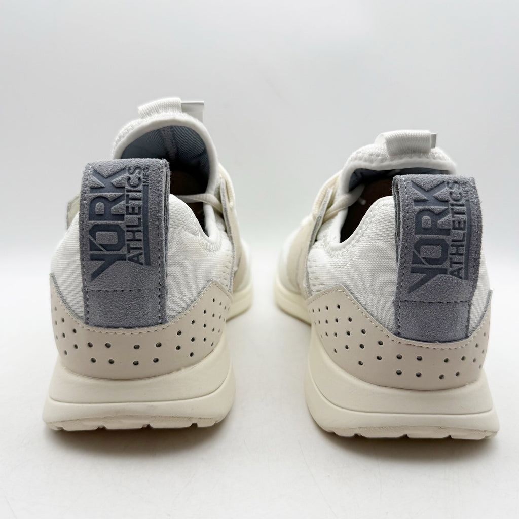 York Athletics Frank Trainers Mens 9.5 Womens 11 Bone White Casual Sneakers NIB