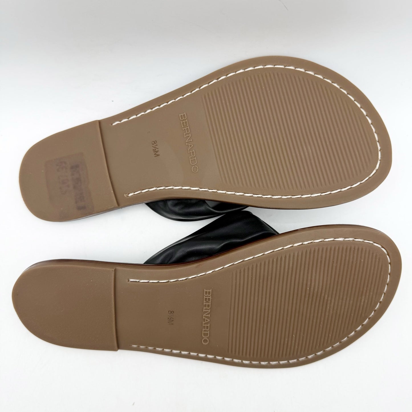 Bernardo Footwear Womens Laia Thong Sandals US 8.5 M Black Leather NIB