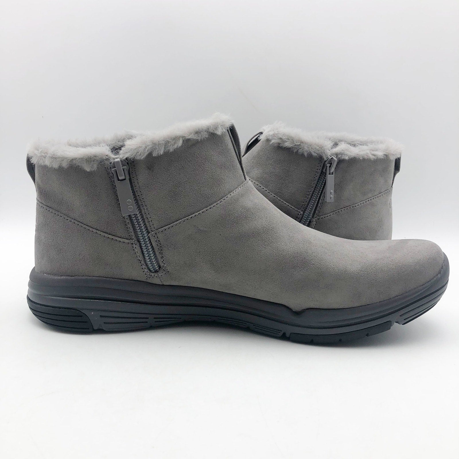 Ryka Womens Amber Ankle Boots US 11 M EU 42 Grey Suede Weatherproof NIB