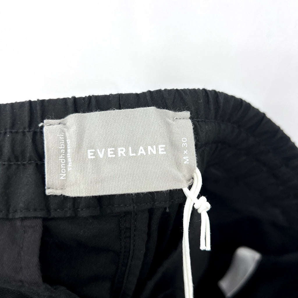A9013. EVERLANE- MENS MEDIUM- Casual Pants Medium X 30 Black Cotton Twill Pull-on NWT