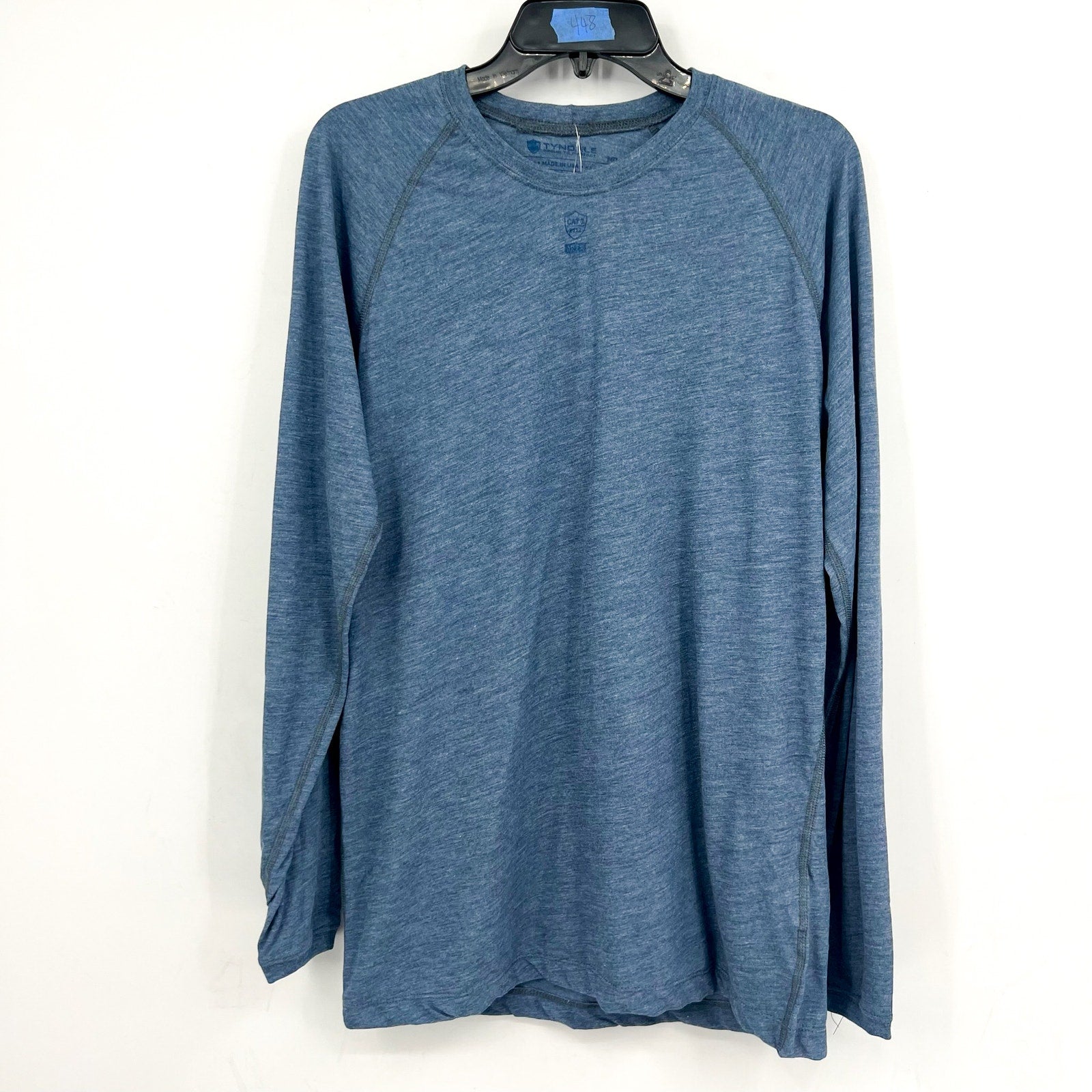 TYNDALE Men's FRC Layer 1 Long Sleeve T-Shirt Medium Heather Blue Crewneck NWT