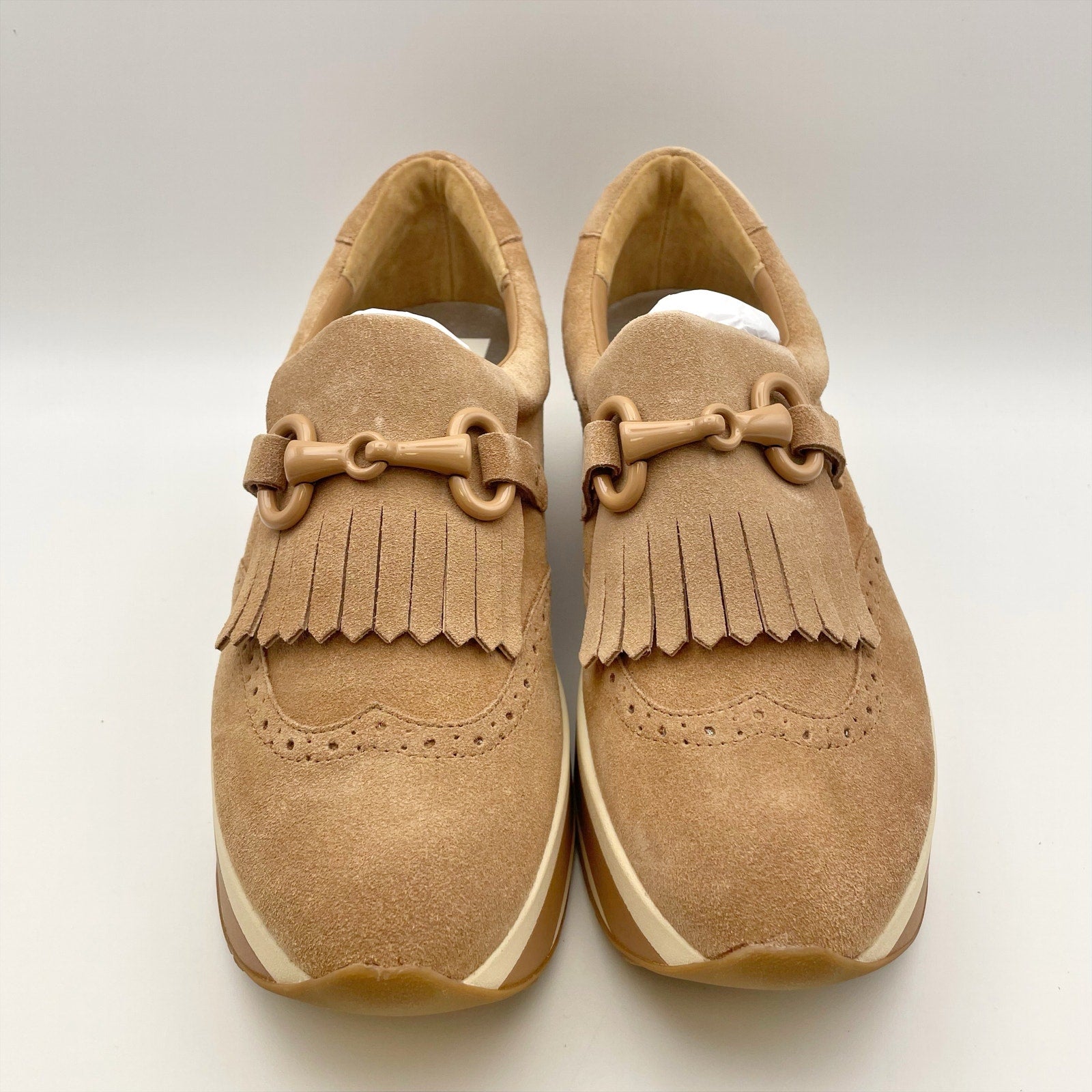Dolce Vita Womens Jhax Casual Sneakers US 9.5 Tan Suede Slip On NIB