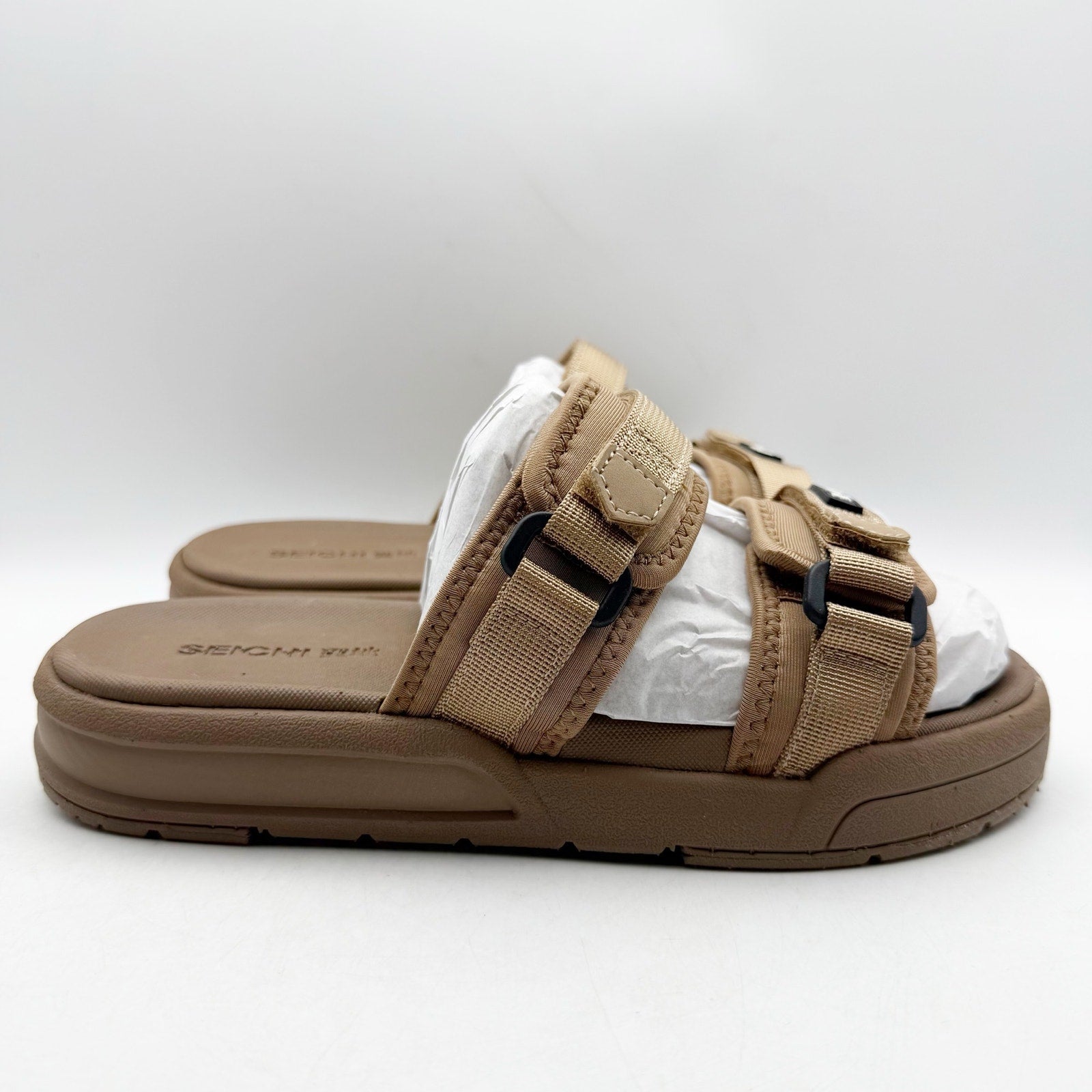 SEICHI Mens Sandoru Ichi Slide Sandals Size 10 EU 43 Mocha Brown NIB