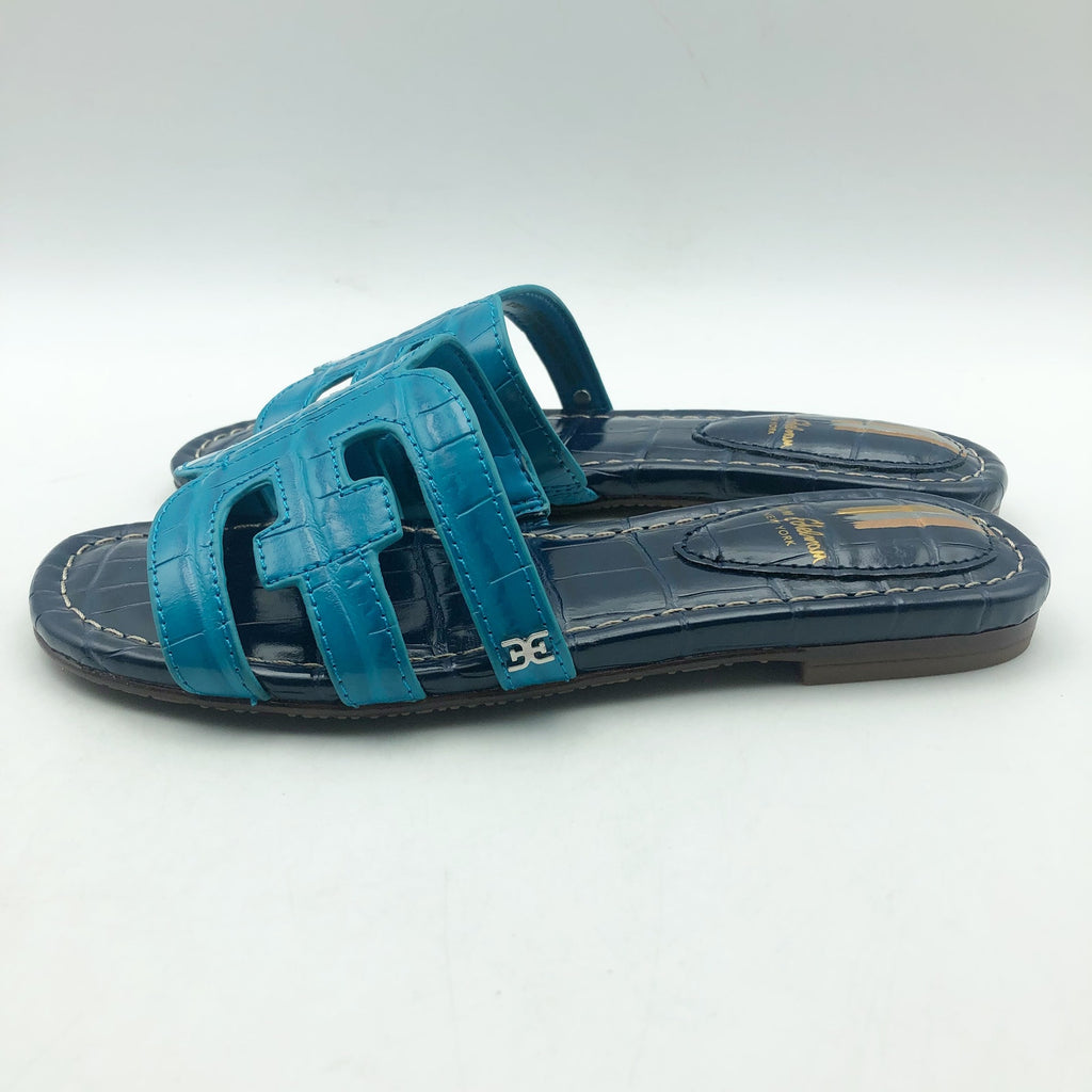 Sam Edelman Girls Bay Slide Sandals US 13 M EU 31 Navy Blue Leather NIB