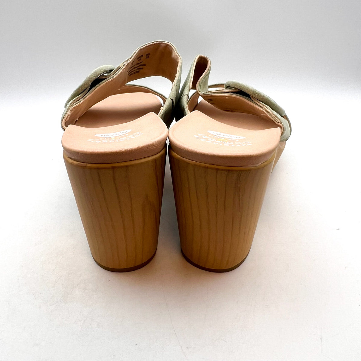 DR. SCHOLL'S Bayside Comfort Platform Sandals Size 11 Pistachio Green NWOB