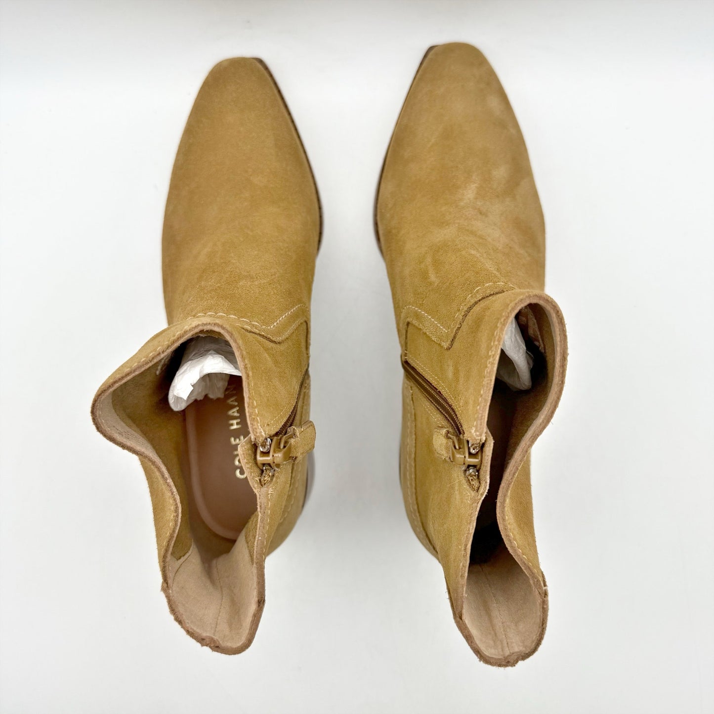 Cole Haan Womens Naia Ankle Bootie US 6 B EU 36 Brown Suede NWOB