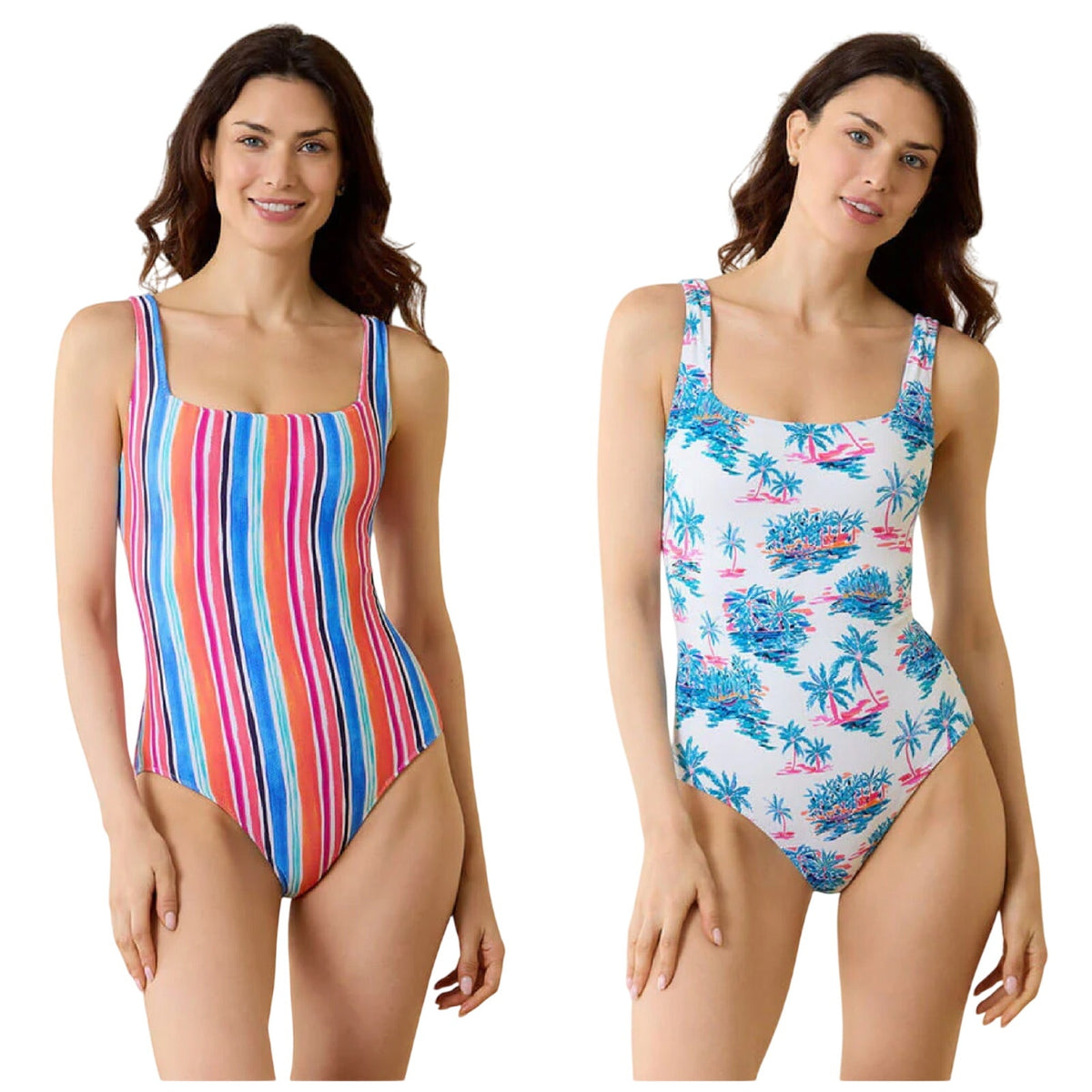 TOMMY BAHAMA Island Cays Oasis One-Piece Swimsuit Size 12 Pink Reversible NWT