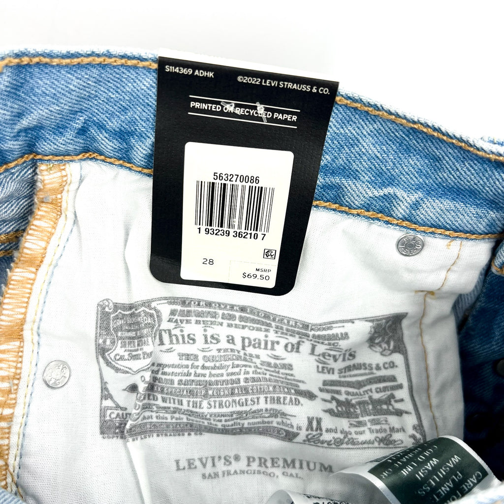 LEVI'S Womens 501 Original Fit Denim Shorts Size 28 US 6 Blue 56327-0086 NWT