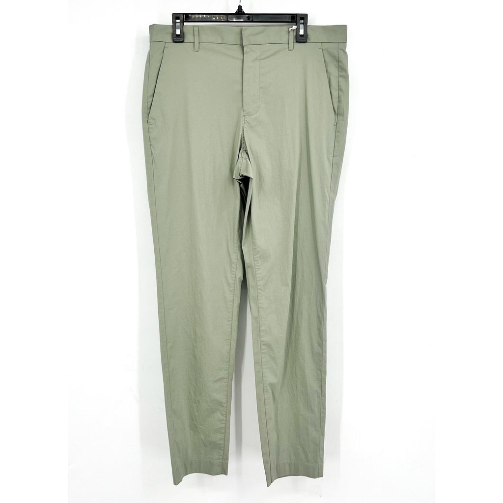 EVERLANE Mens Air Chino Pant 33x32 Sage Green Stretch Cotton Poplin Slim Fit NWT