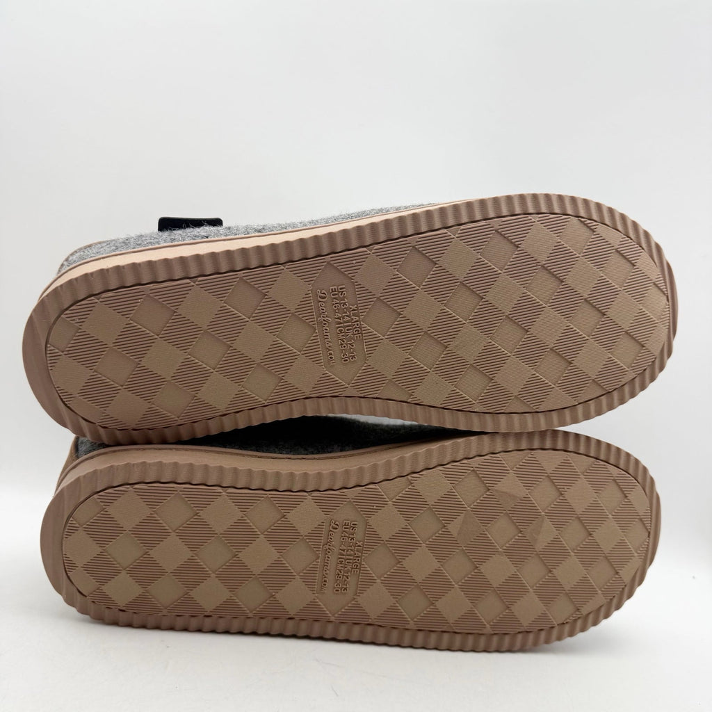 Dearfoams Mens Warner Clog Slippers XL Size 13-14 EU 46.5 Grey NWT