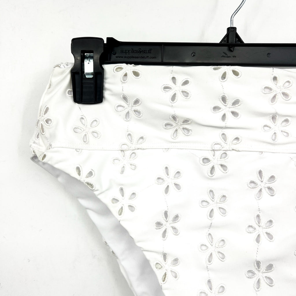 BEACH RIOT Women's Hazel Eyelet Bikini Bottom XS White Magnolia NWT