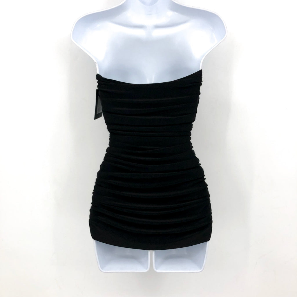 NORMA KAMALI Womens Walter Mio One Piece Swimsuit XS Black Strapless NWT