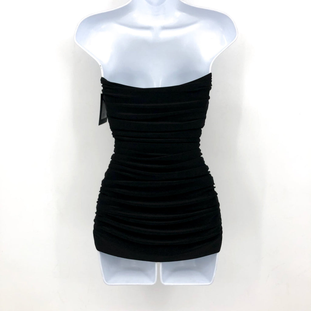 NORMA KAMALI Womens Walter Mio One Piece Swimsuit XS Black Strapless NWT
