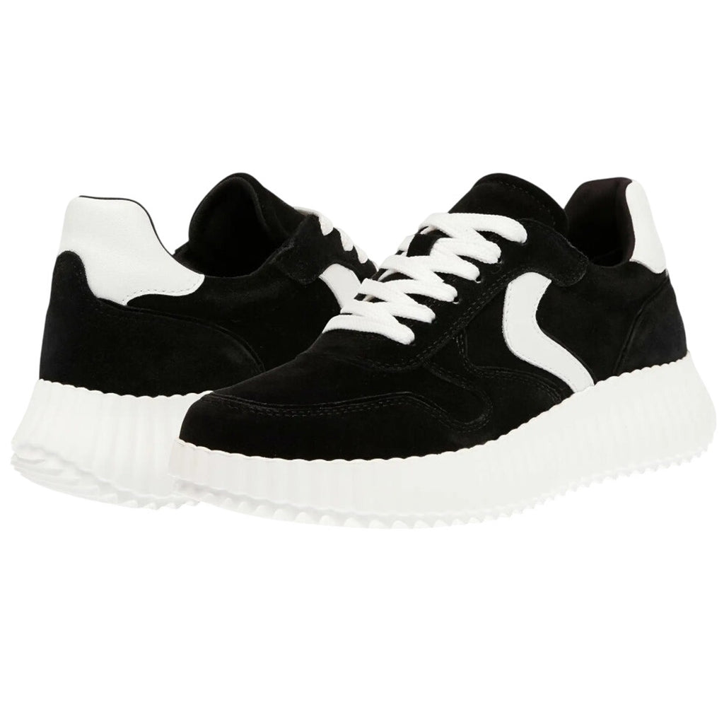 Steve Madden Womens Shereen Sneaker US 8 M Black Suede Lace-Up Closure NIB