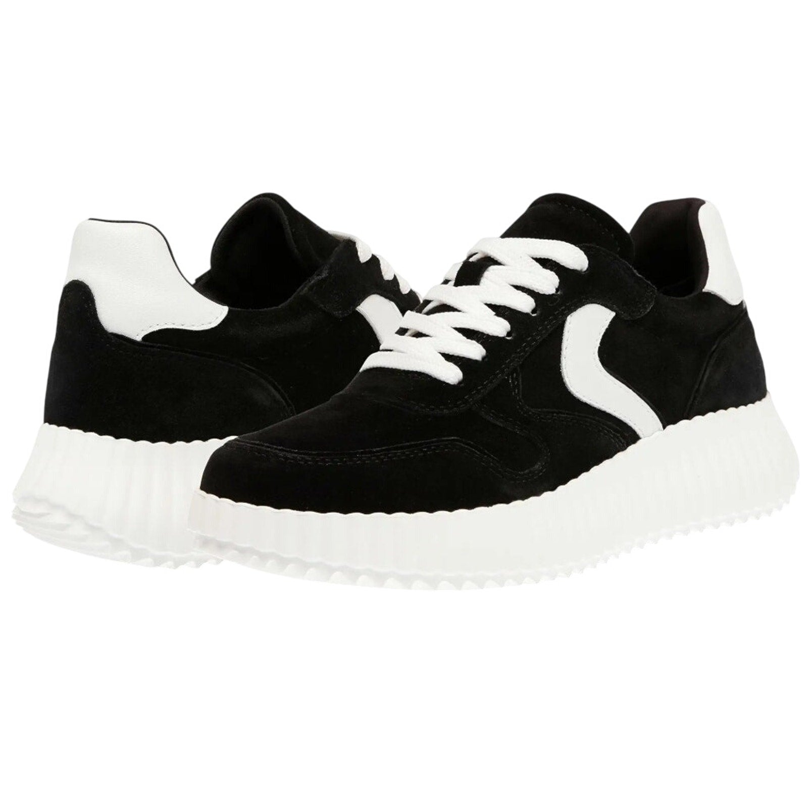 Steve Madden Womens Shereen Sneaker US 8 M Black Suede Lace-Up Closure NIB