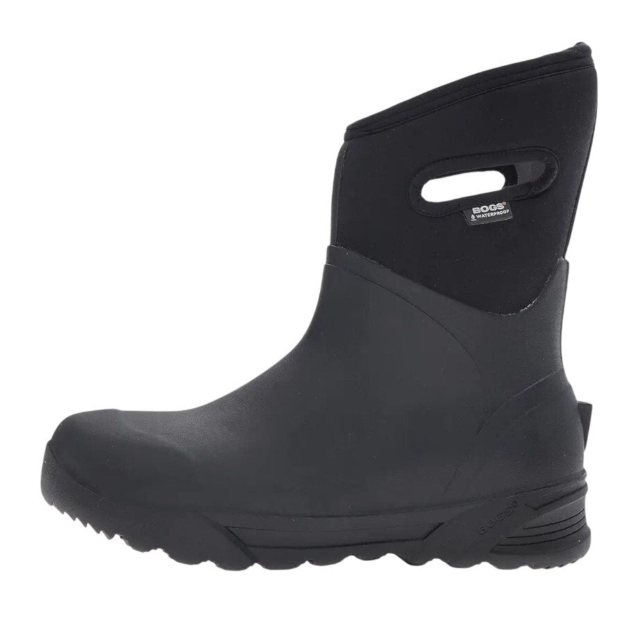 Bogs Mens Bozeman Mid Boots US 10 EU 43 Black Waterproof Pull On NIB