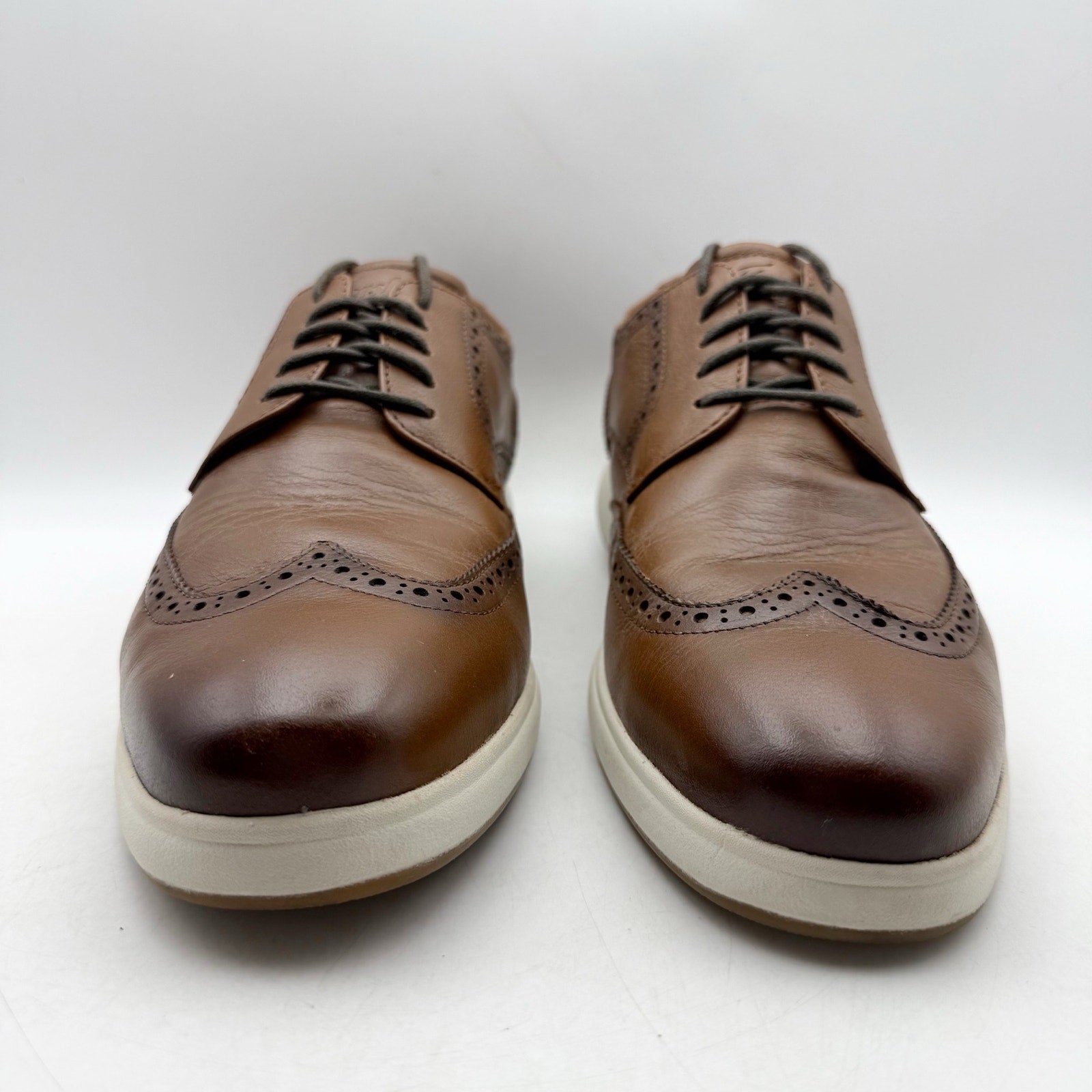 Florsheim Mens Flair Steel Toe Work Oxford Shoes US 10 M Brown Leather NWOB