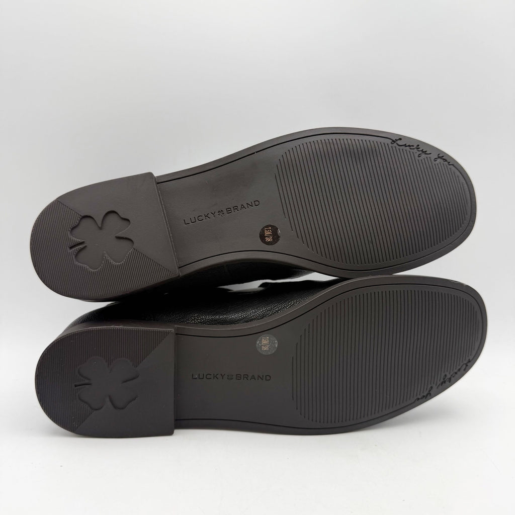 Lucky Brand Womens Necia Mary Jane Flats Size 7.5 M Black Leather NWOB