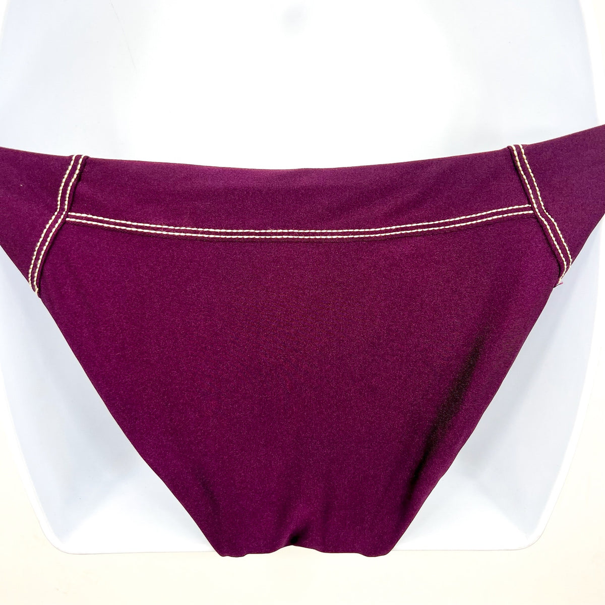 BECCA Women's Color Sheen Side Tie Bikini Bottoms Medium Purple Aubergine NWT