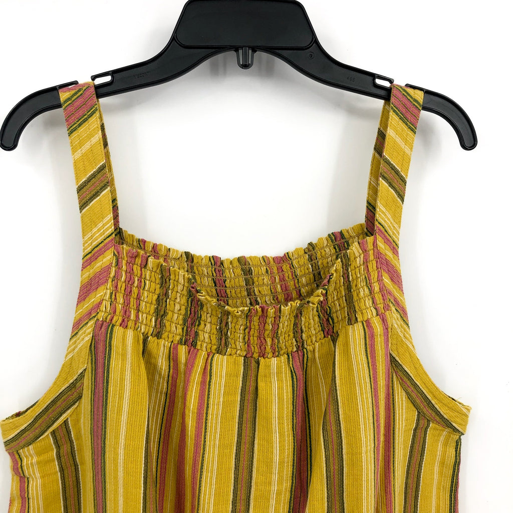 PRANA Women's Little Palm Cami Tank Top XS Yellow Leapfrog Stripe NWT
