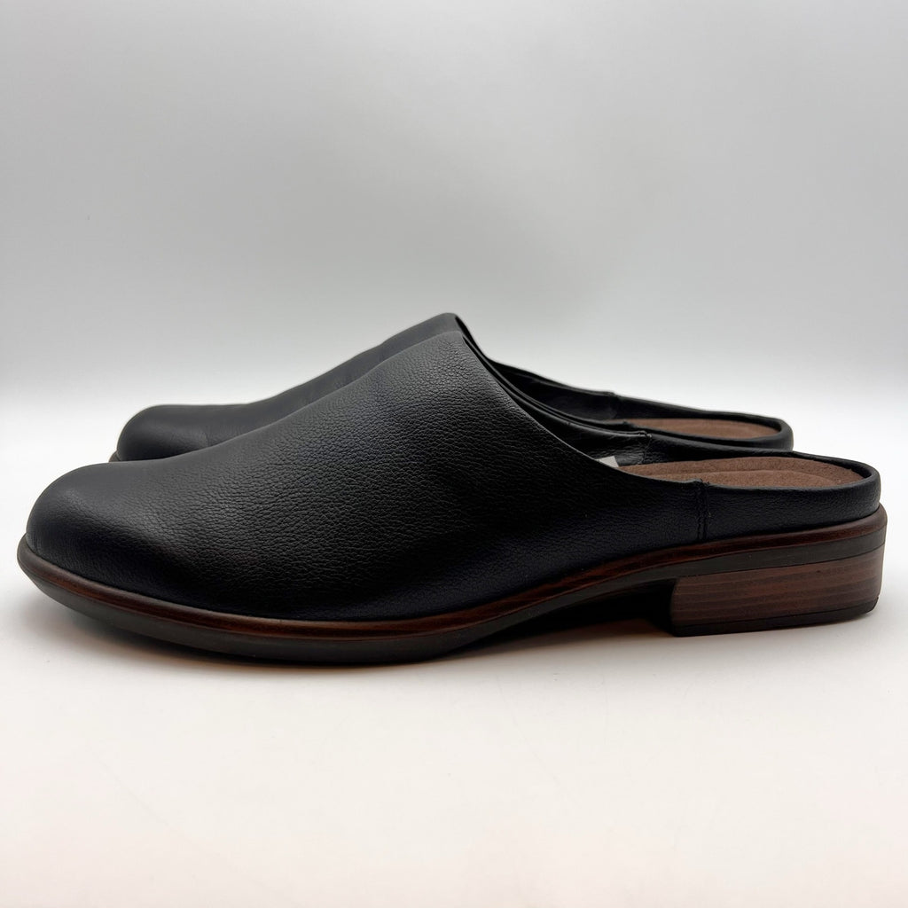 Naot Womens Lodos Clogs EU 43 US Size 12 Black Leather Slip On NWOB