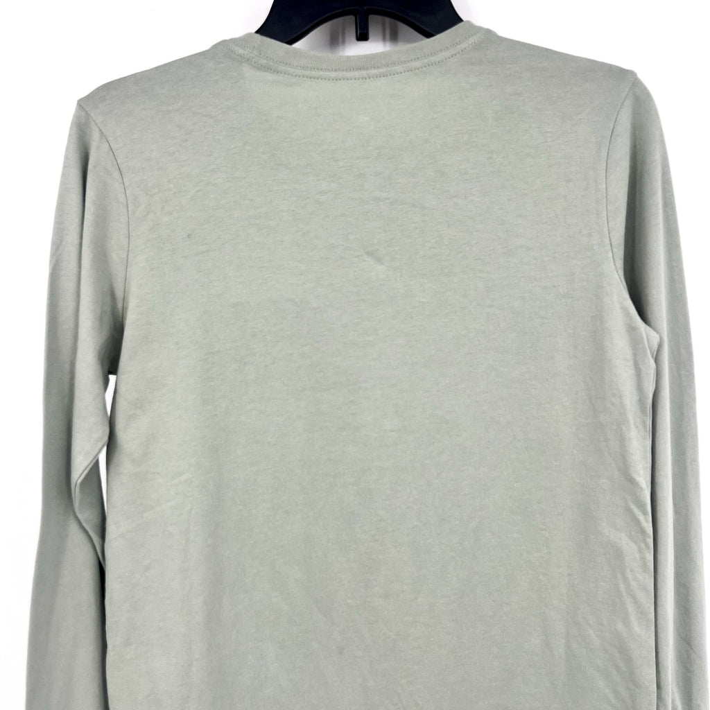 NIKE Women's Essentials Logo T-shirt XS Pale Green Long-Sleeve Crewneck NWT