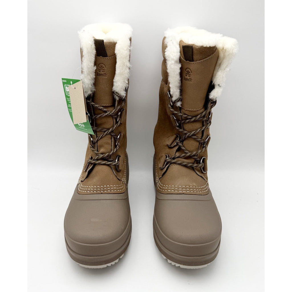 Kamik Women Lauren 11.5" Winter Boots US 10 Brown Leather WP Insulated NWOB