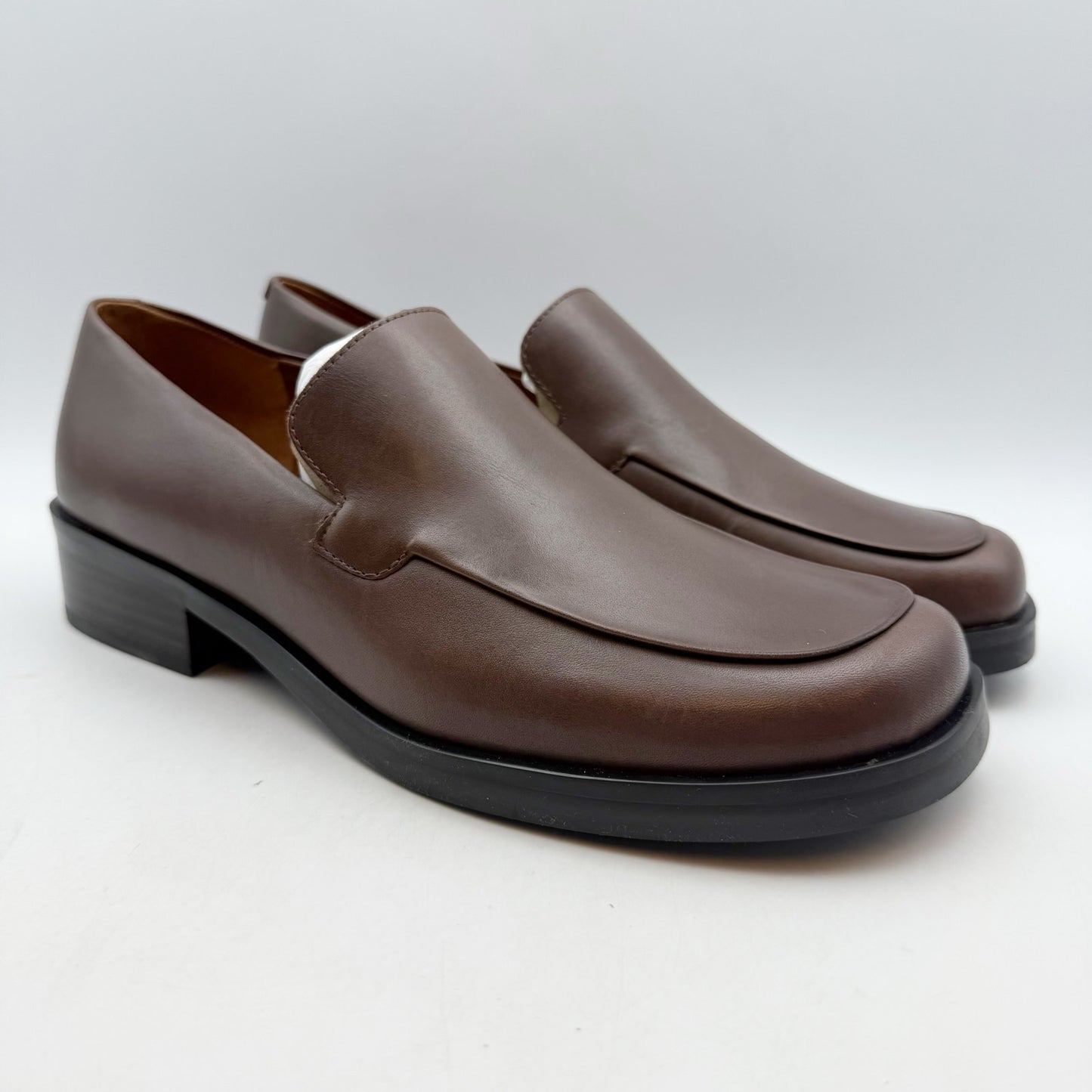 Franco Sarto Womens Bocca Loafers US 9 M EU 40 Brown Leather Slip On NWOB