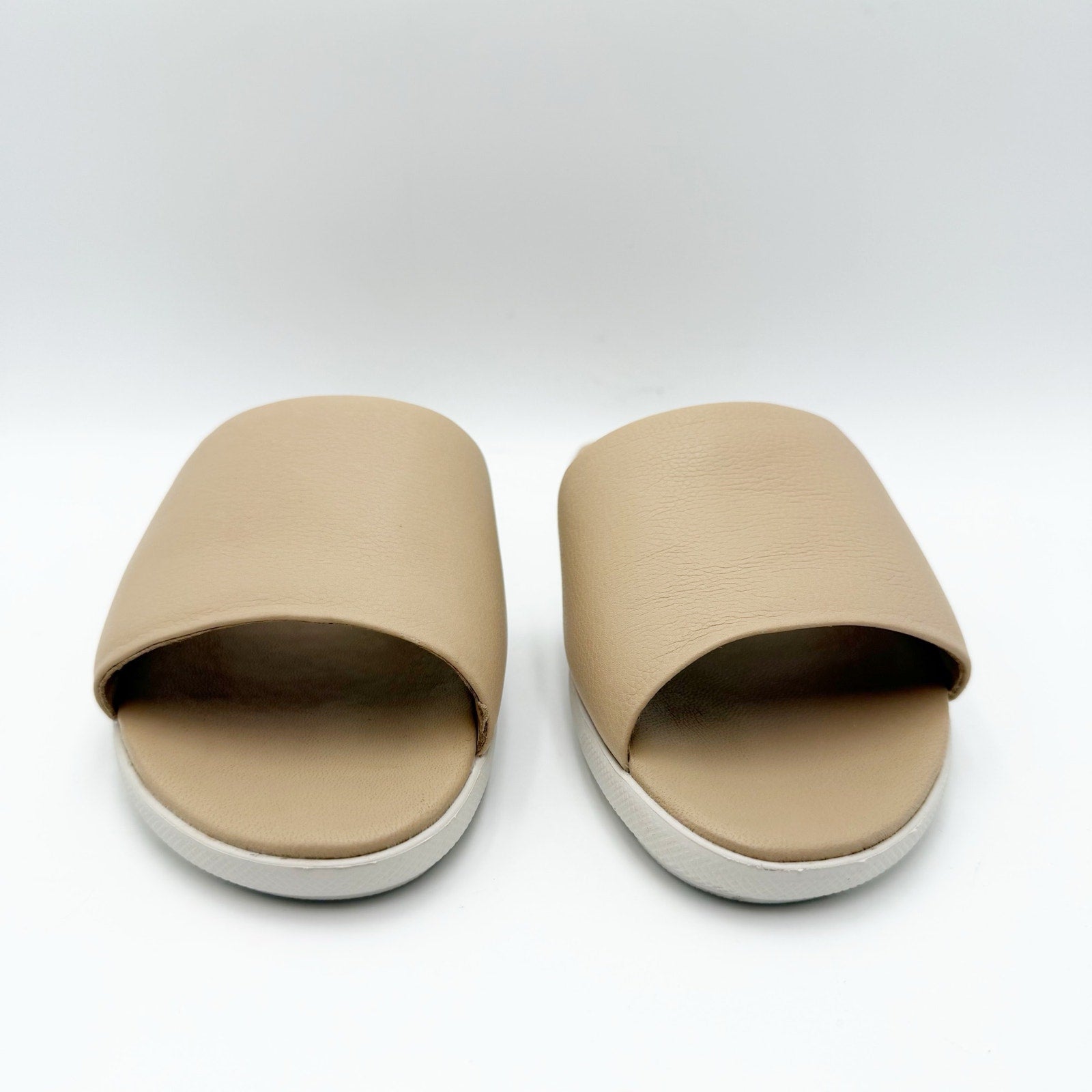 Marc Joseph New York Womens Elisabeth Slide Sandals US 5 Blush Nude Leather NIB